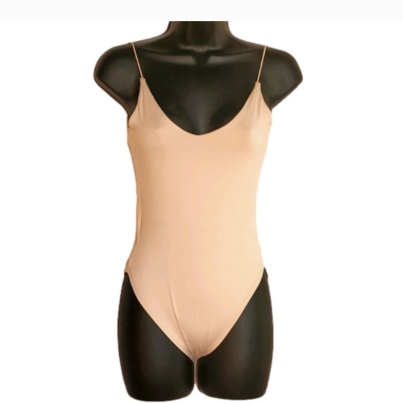 Gaze Beige Super Stretch Cami Bodysuit - Picture 1 of 4